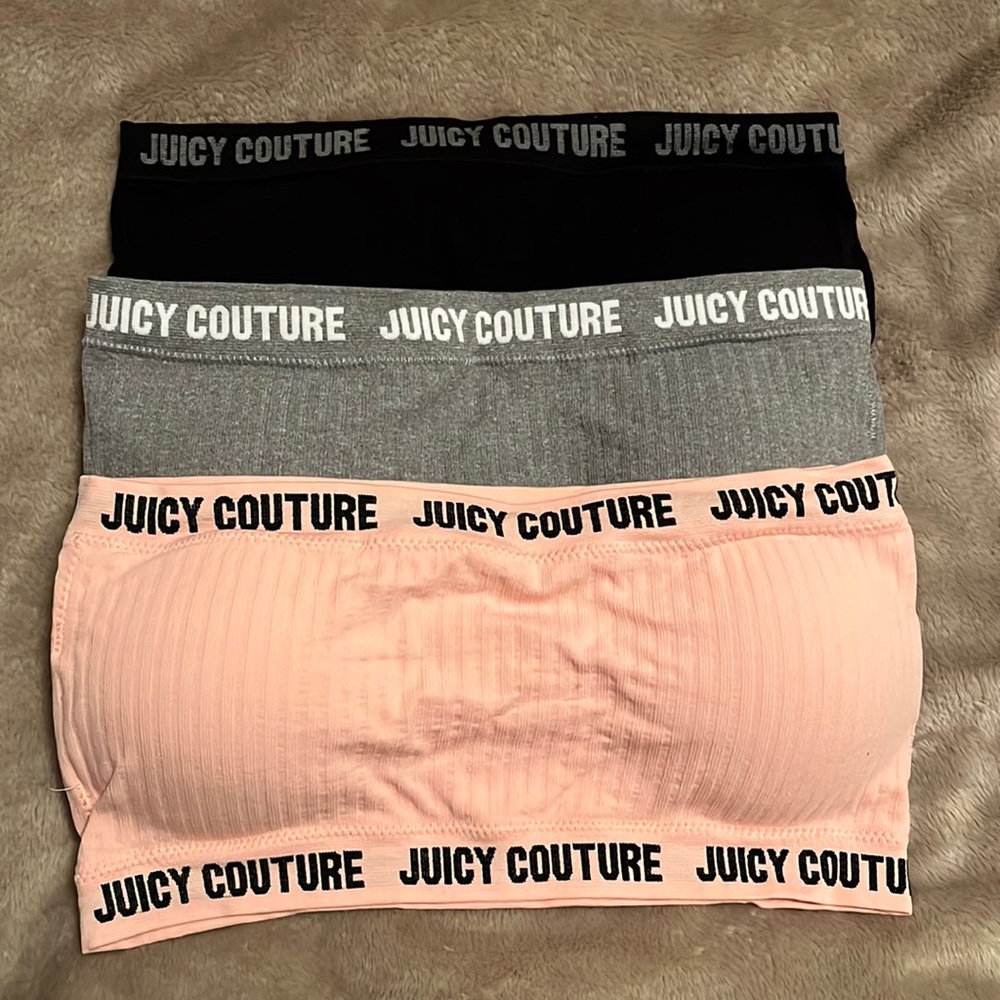 BRAND NEW 3 Juicy Couture strapless bra’s